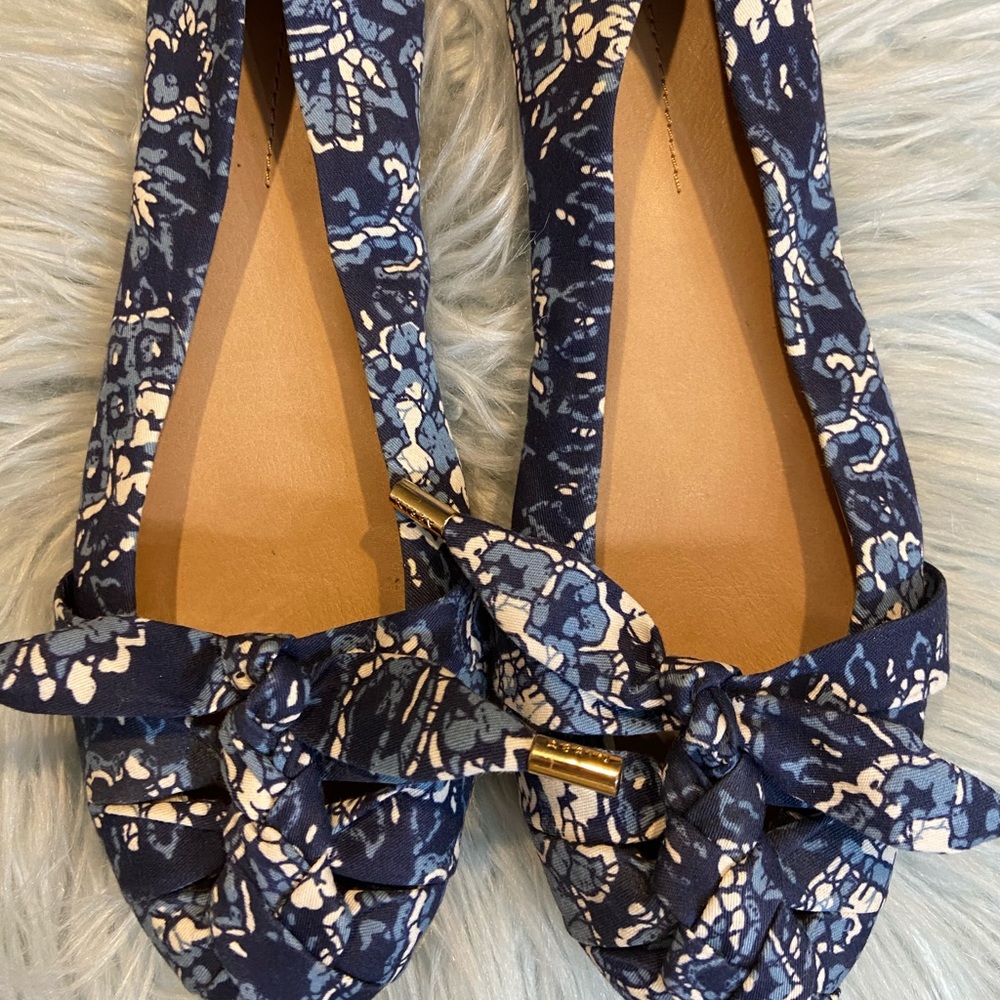 AERIN Zahara Blue Batik Espadrille Ballet Flats - Picture 10 of 15